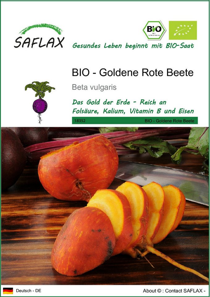 SAFLAX Gemüsesamen SAFLAX - Samen - BIO - Goldene Rote Beete