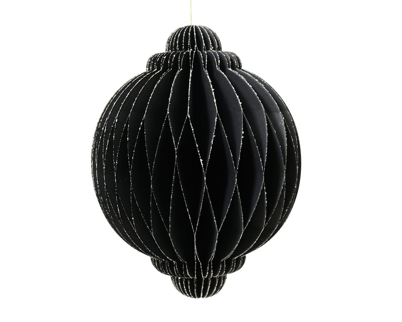 Kaemingk Wabendekoration, Wabenfigur Ornament 11,5x15cm mit Magnetverschluss 1 Stück Schwarz