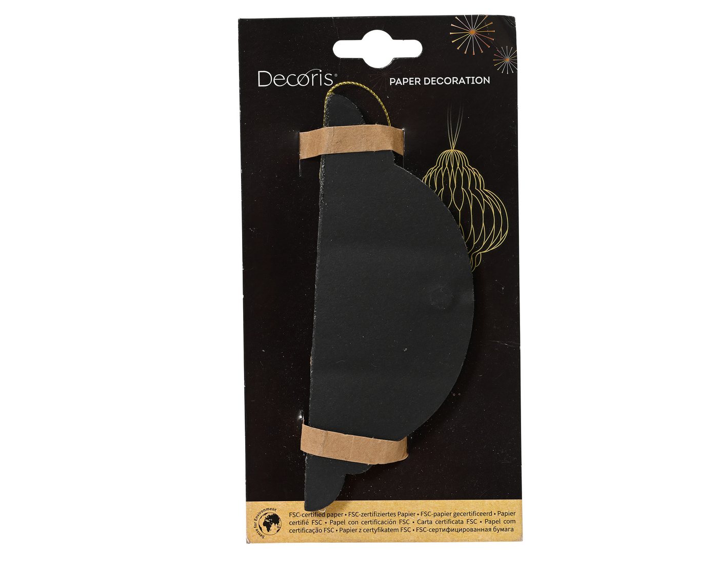 Kaemingk Wabendekoration, Wabenfigur Ornament 11,5x15cm mit Magnetverschluss 1 Stück Schwarz Bild 2