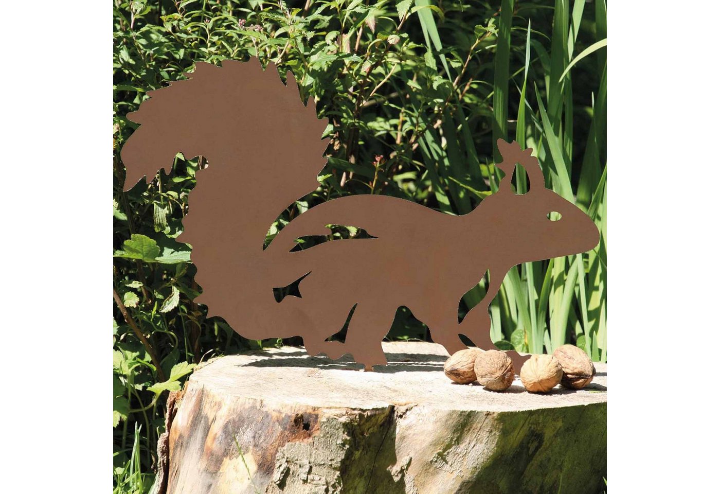 bellissa Haas GmbH Gartenstecker Rost Gartendeko Garten Stecker Rostdeko Baumstecker Roststecker (1-St) Edelrost Eichhörnchen Corten-stahl 30 x 20 x 0,15 cm
