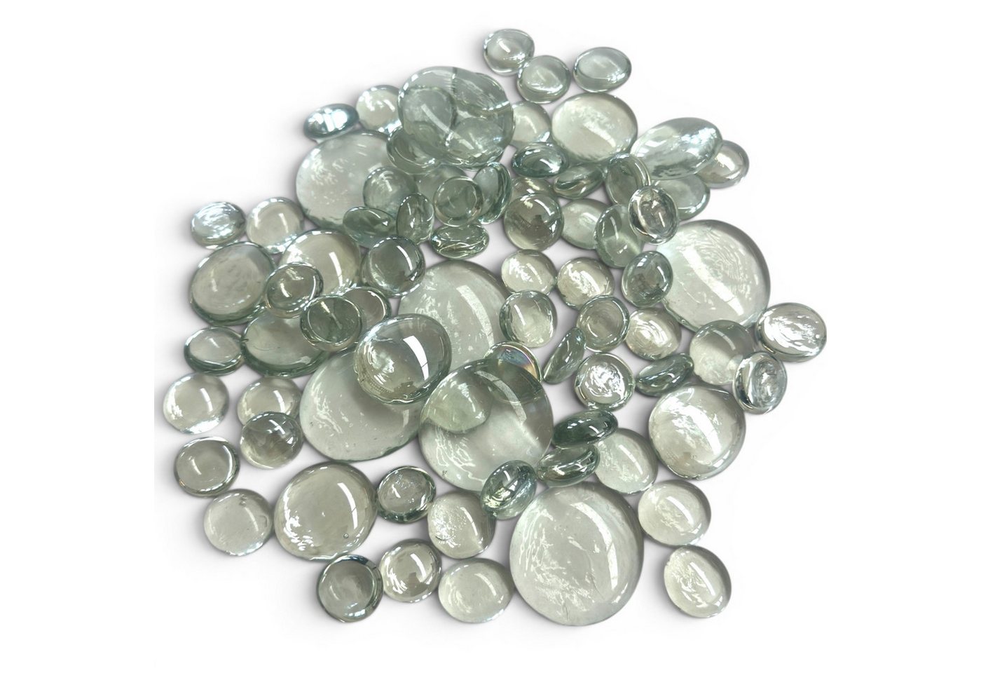 Eurosand Streudeko Muggelsteine aus Glas 0,5kg, 15 - 40mm, Dekosteine Glassteine Deko Bild 2