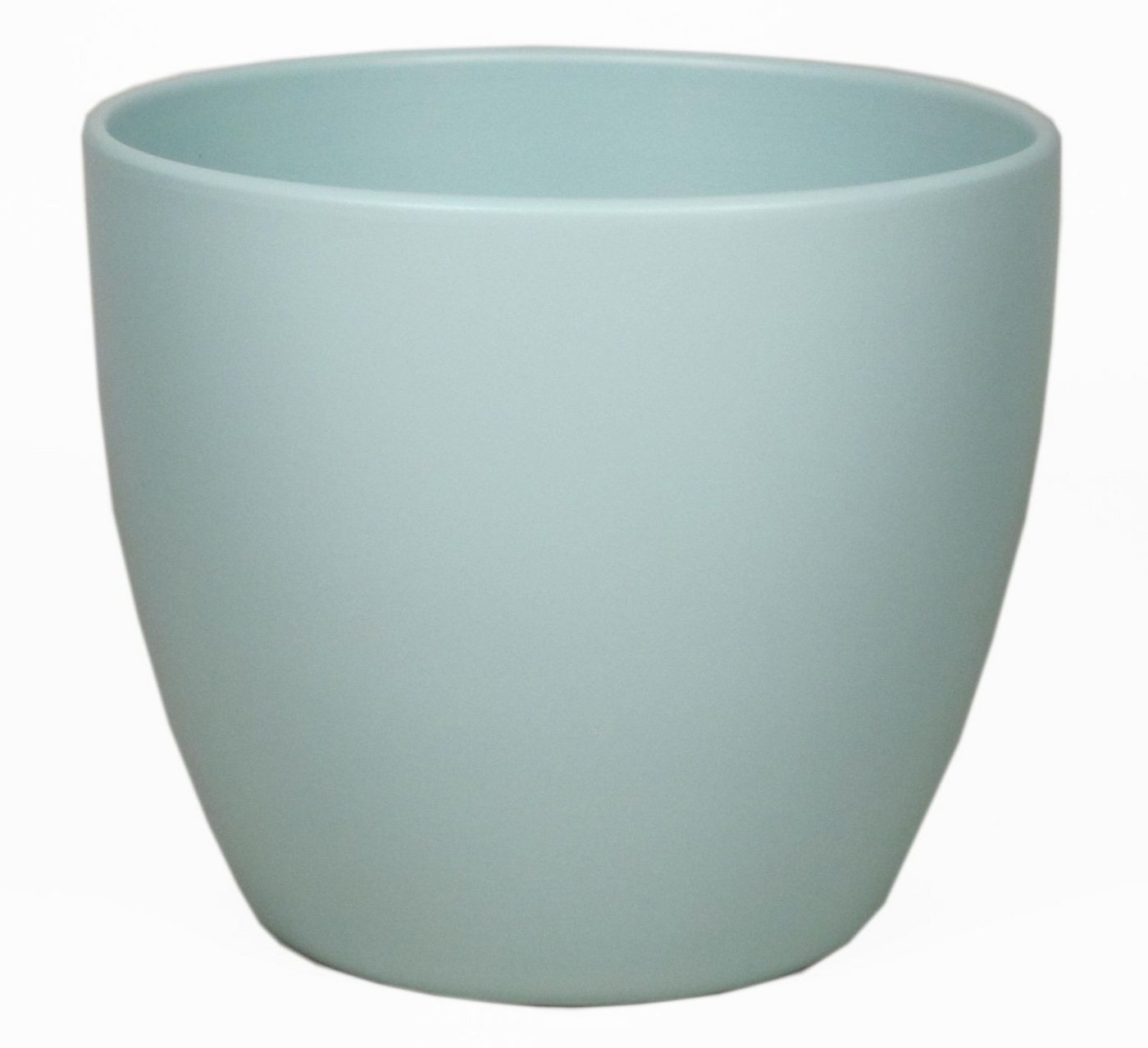 INNA-Glas Blumentopf Keramik, Ø10,5cm, 8,5cm, helltürkis, matt
