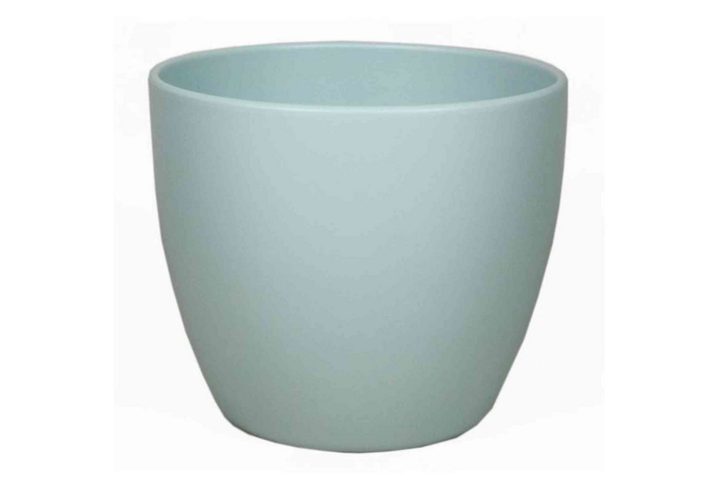 INNA-Glas Blumentopf Keramik, Ø10,5cm, 8,5cm, helltürkis, matt Bild 2