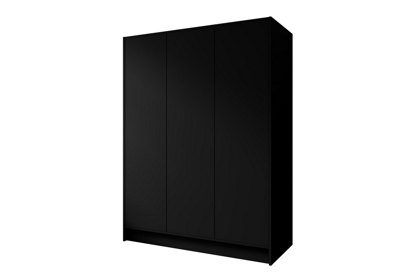 Masseno Drehtürenschrank VELAR 150 cm Kleiderschrank 3 Türen Schlafzimmerschrank Schwarz Bild 2
