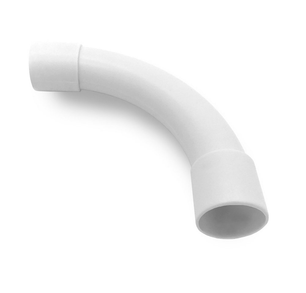 ARLI Kabelkanal Rohrbogen M20 90° für Elektrorohr Stangenrohr PP Installation 20 mm (25er Pack / 25 Stück, 25-St), Beidseitig gemufft