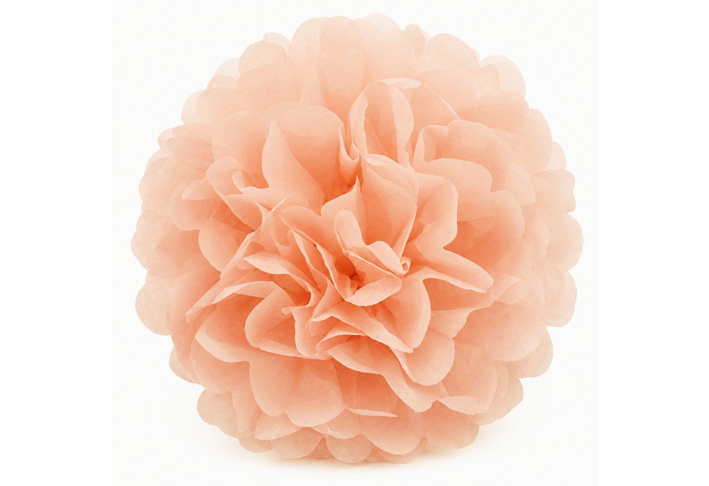 Creativery Pompon, Pompon 35cm Papier 1 Stück Apricot