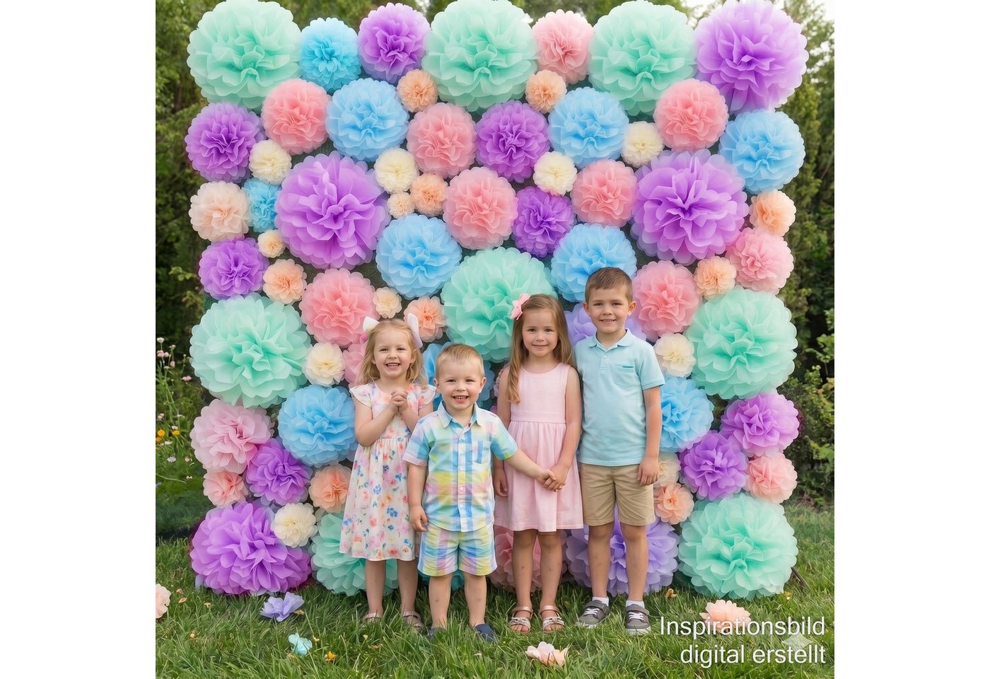 Creativery Pompon, Pompon 35cm Papier 1 Stück Apricot Bild 5