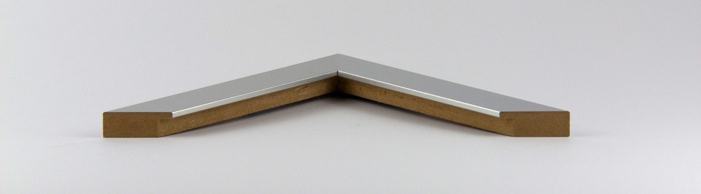 myposterframe Einzelrahmen Bilderrahmen für Rubbel Weltkarte mit Klebepappe, (1 Stück), 55x90 cm, Alu gebürstet, MDF Bild 2