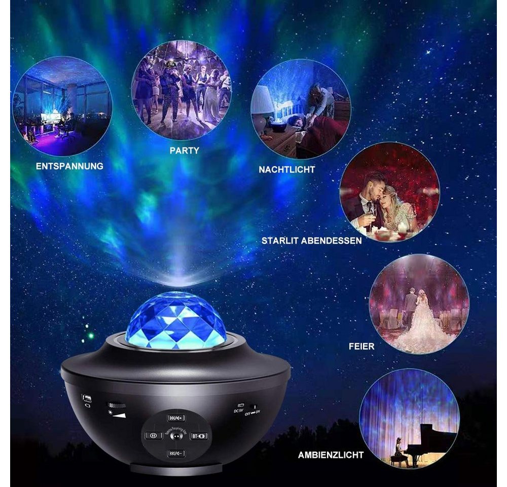MUPOO LED-Sternenhimmel LED Sternenhimmel Projektor, Galaxie Sternenlicht Projektor lampe, mit Fernbedienung und Timer Bild 2