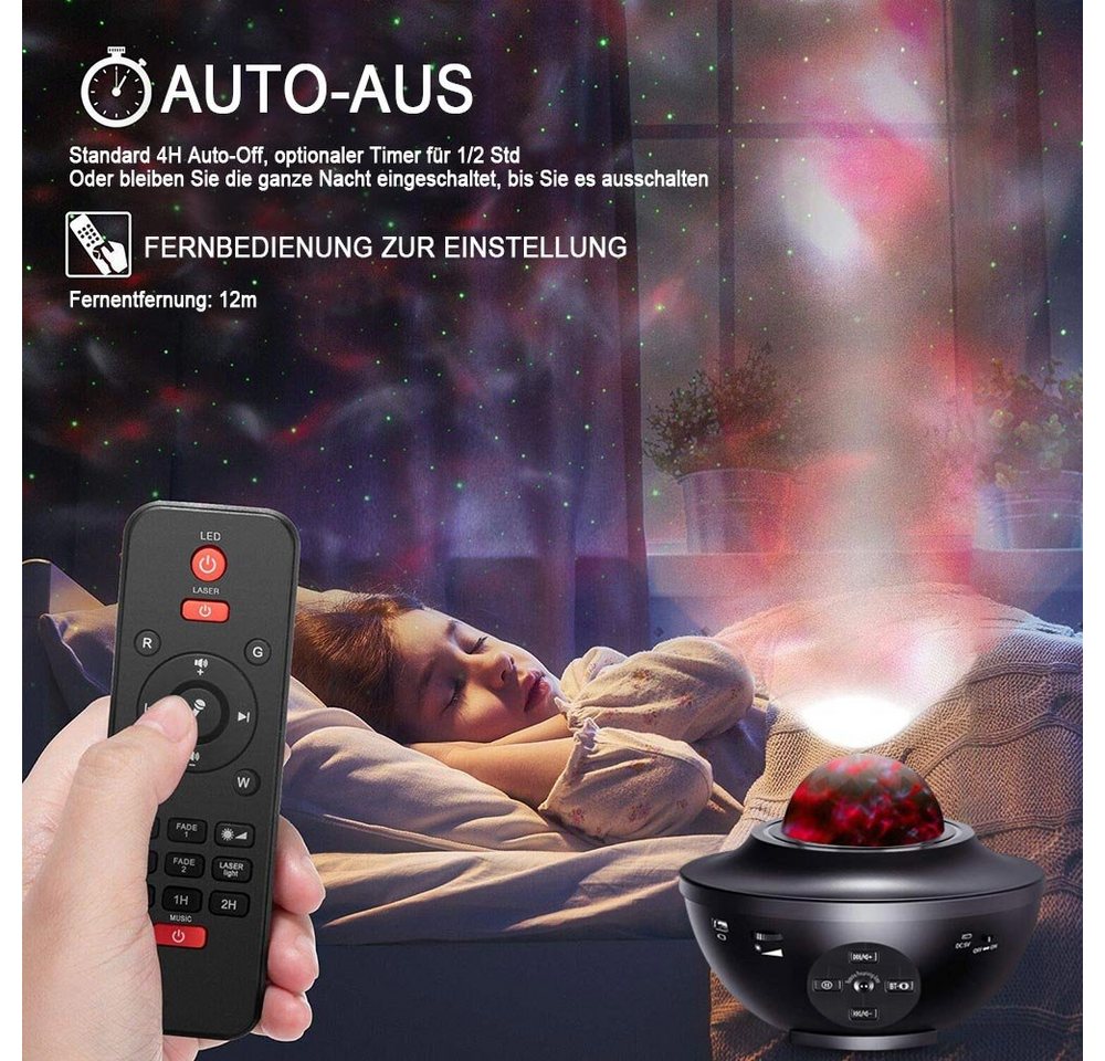 MUPOO LED-Sternenhimmel LED Sternenhimmel Projektor, Galaxie Sternenlicht Projektor lampe, mit Fernbedienung und Timer Bild 4