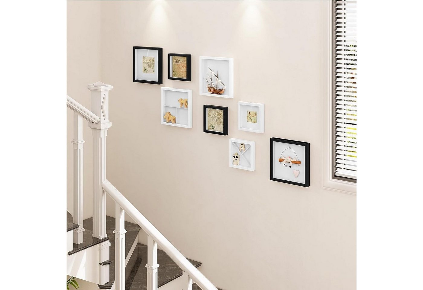 EUGAD Bilderrahmen, (2er Set, 2 St), 3D Objektrahmen Foto Rahmen Bild 2