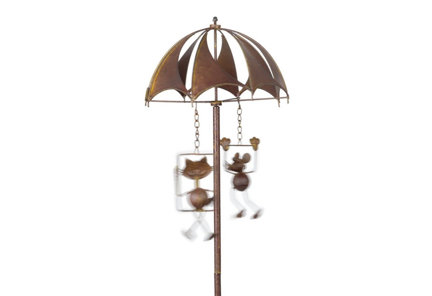 Moritz Gartenstecker Windspiel Mäuse Karussel Gartenfigur Gartedekoration Gartenstab Dekostab Metall Erdspieß Bild 2