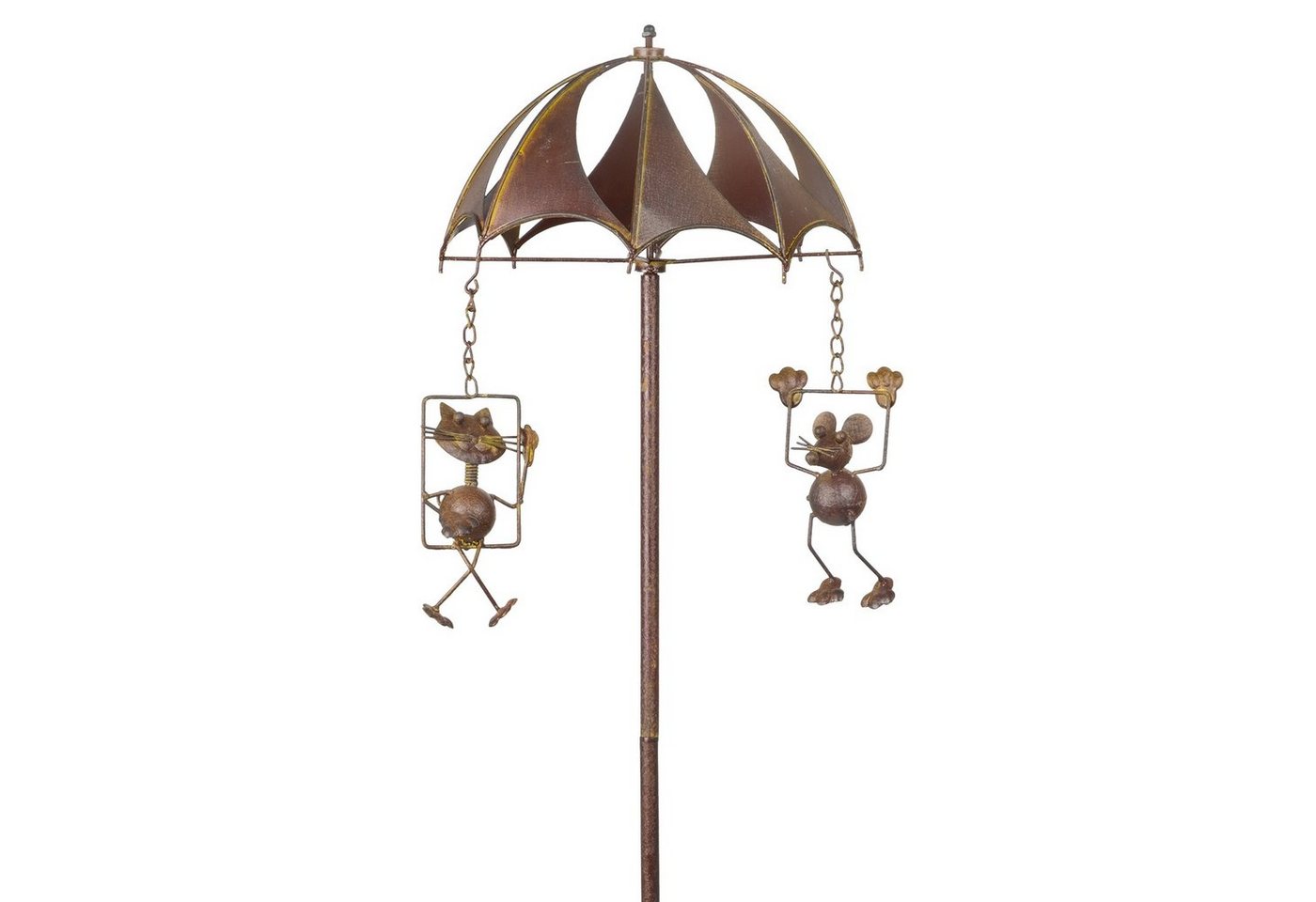 Moritz Gartenstecker Windspiel Mäuse Karussel Gartenfigur Gartedekoration Gartenstab Dekostab Metall Erdspieß Bild 3