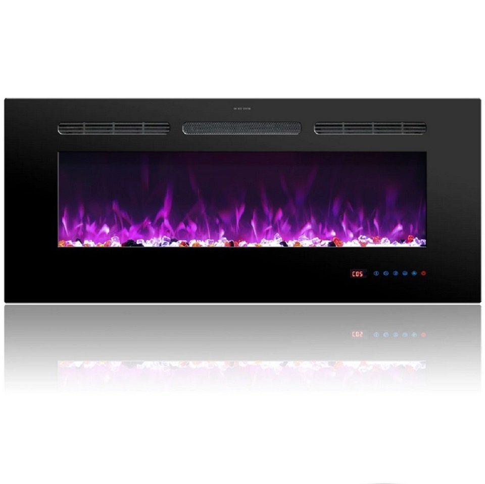 Kaminlicht Elektrokamin Joi 42 Elektrokamin Wandkamin elektrisch mit Heizung, Einbaukamin, Elektrischer Kamin mit Fernbedienung, Timer, 3D Flammenspiel, LED Feuer