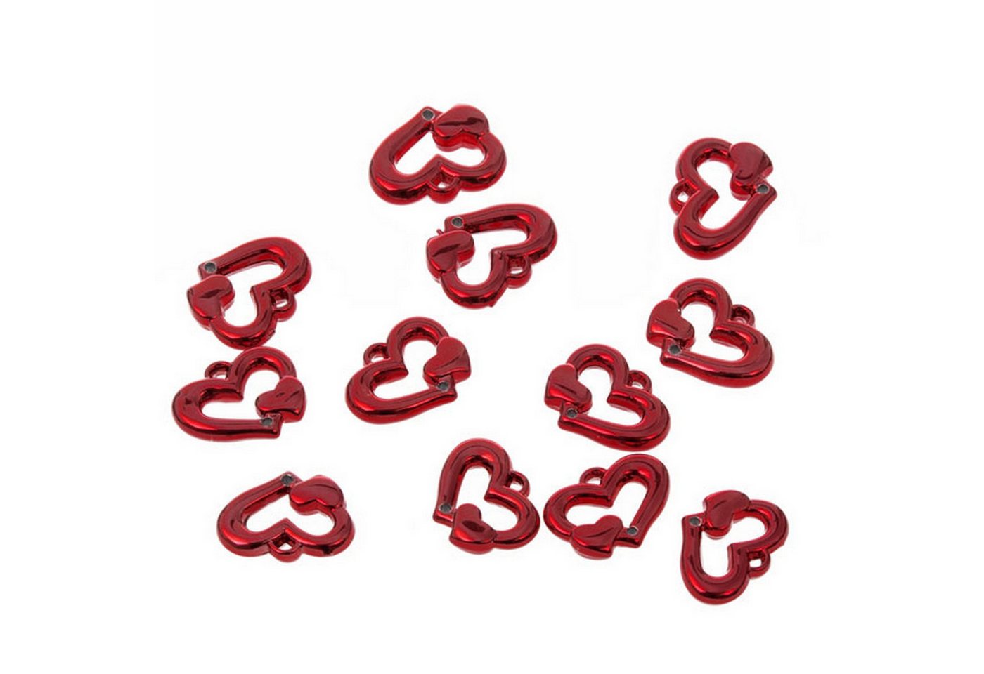 Deko AS Streudeko Mini-Herzen Streudeko - rot - 2,5 cm - 3 Beutel à 12 St., (3-tlg), auch zum Auffädeln