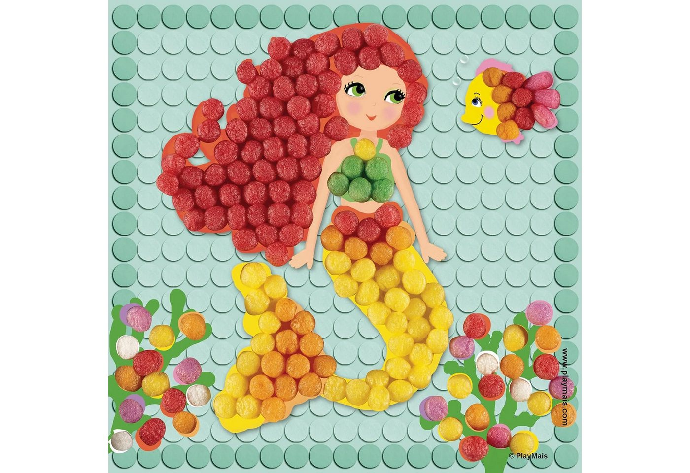 PlayMais Kreativset Playmais MOSAIC Dream Mermaid Kreativ-Set Basteln 2.300 Stück 5+
