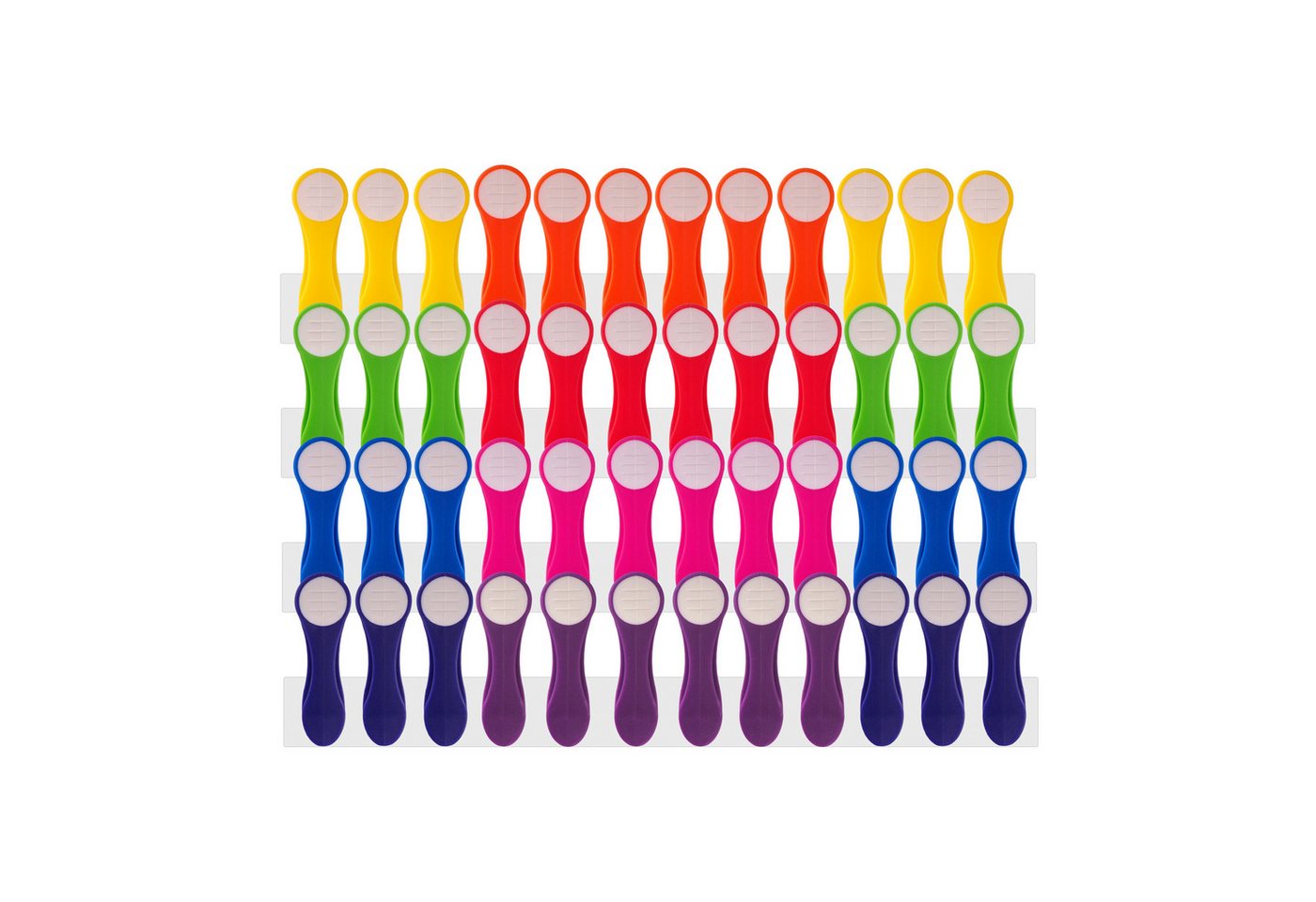 trendfinding Wäscheklammern Regenbogen mit Softgrip, Druckfedern aus Edelstahl, 70 Stk. Bild 2