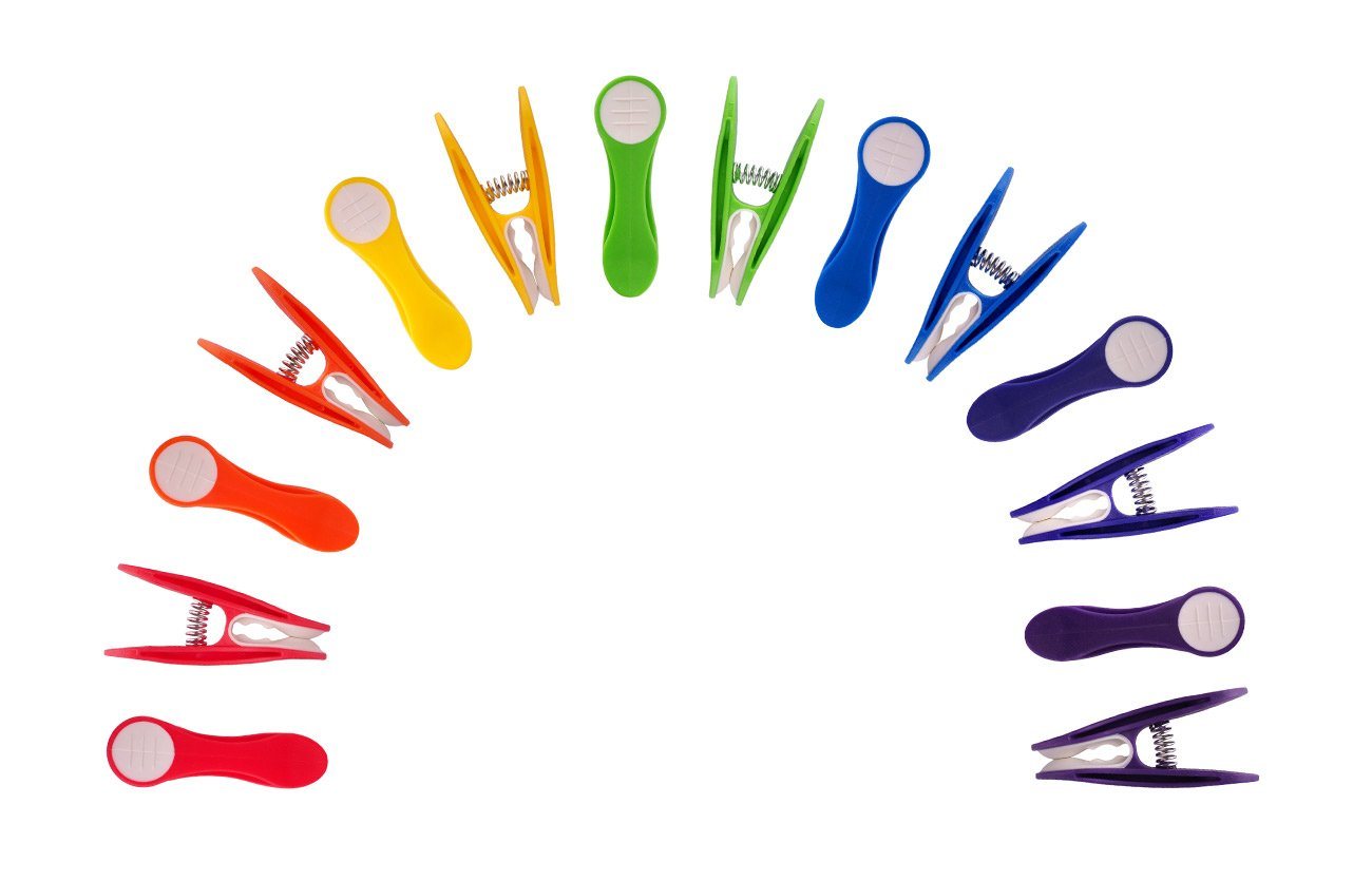 trendfinding Wäscheklammern Regenbogen mit Softgrip, Druckfedern aus Edelstahl, 70 Stk. Bild 3