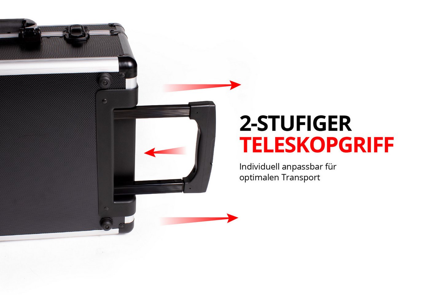 Mephisto-Tools Werkzeugset, (fertig montiert und bestückt), Werkzeug aus Chrom Vanadium, Teleskophandgriff im Koffer integriert