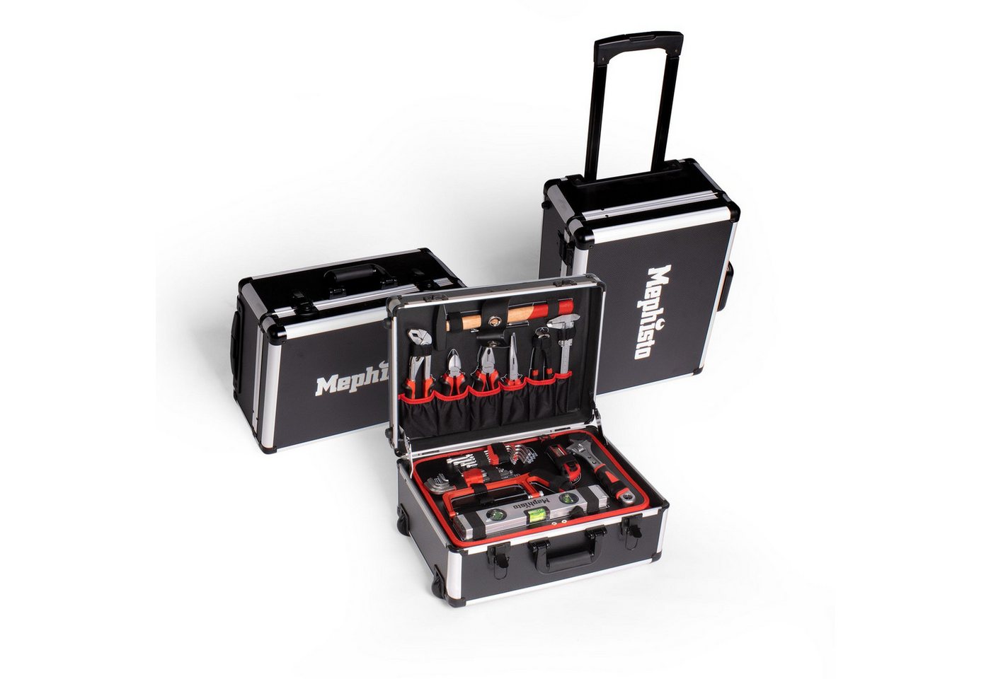 Mephisto-Tools Werkzeugset, (fertig montiert und bestückt), Werkzeug aus Chrom Vanadium, Teleskophandgriff im Koffer integriert Bild 5