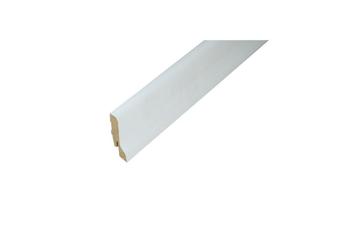 PROVISTON Sockelleiste MDF Foliert, 20 x 60 x 2500 mm, Weiß, Fußleiste, L: 250 cm Bild 3