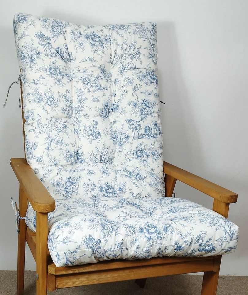 Rattani Hochlehnerauflage Polster, Kissen für Gartenstuhl, Auflage Sylva 120 x 50 cm