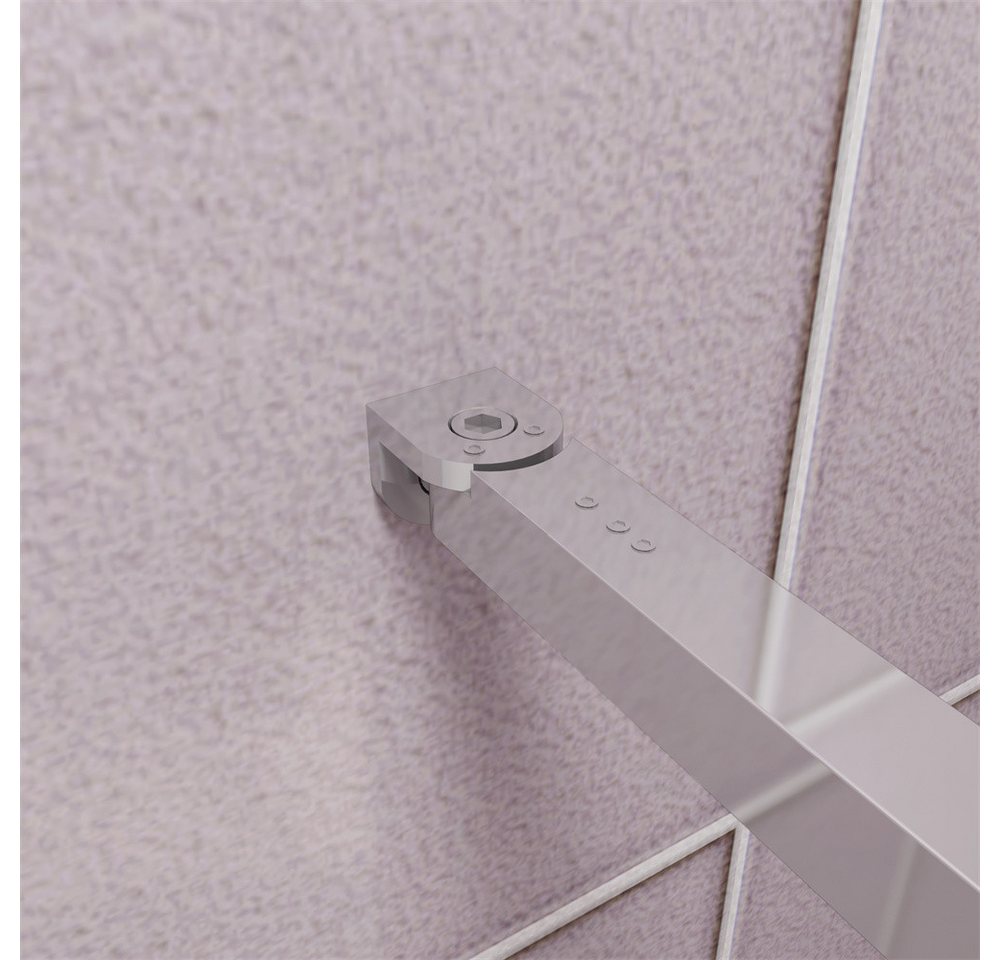AICA Duschwand Duschwand Walk in Dusche 8/10mm Glas Klarglas Trennwand Duschkabine, Einscheibensicherheitsglas, Glas