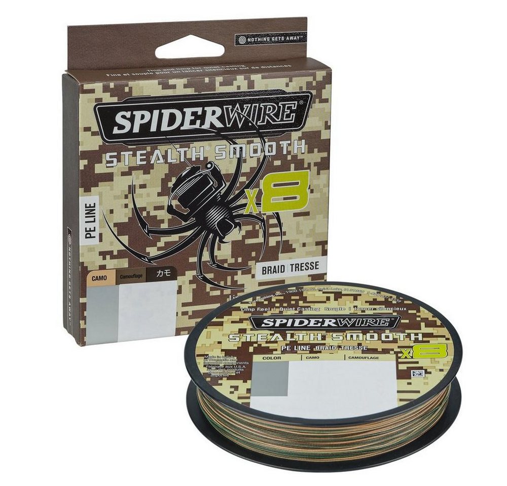 Spiderwire Angelschnur Spiderwire STEALTH SMOOTH 8 CAMO 150m 300m Camouflage, 0.15 m Länge, Sehr abriebfest, Rund geflochten Bild 3