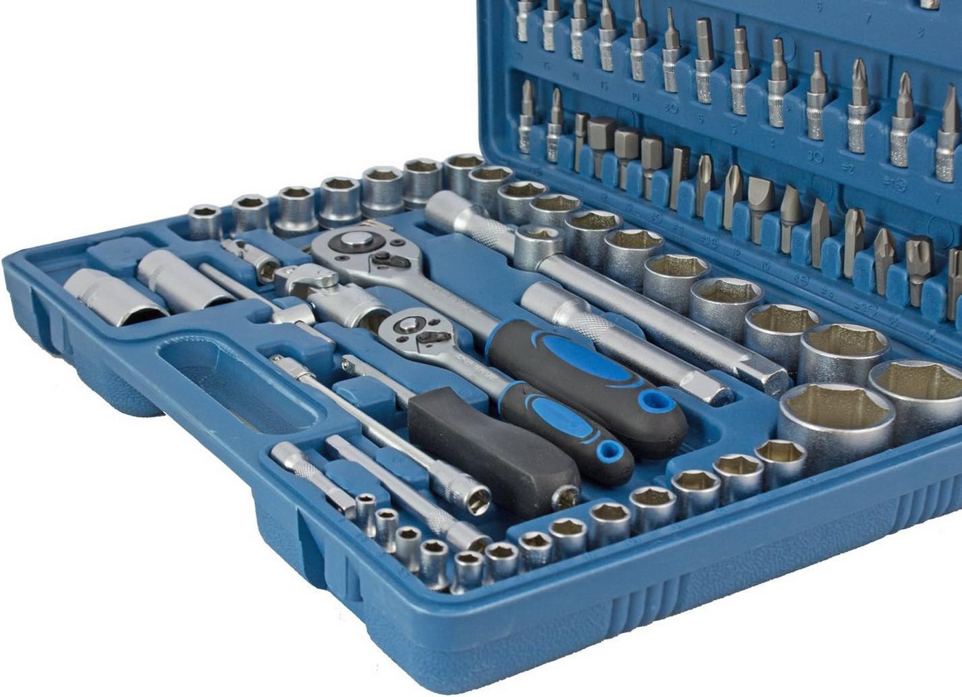 Falon-Tech Bit- und Steckschlüsselset Steckschlüssel Satz Ratschenkasten Nusskasten Werkzeug Koffer Set, 94-St. Bild 4