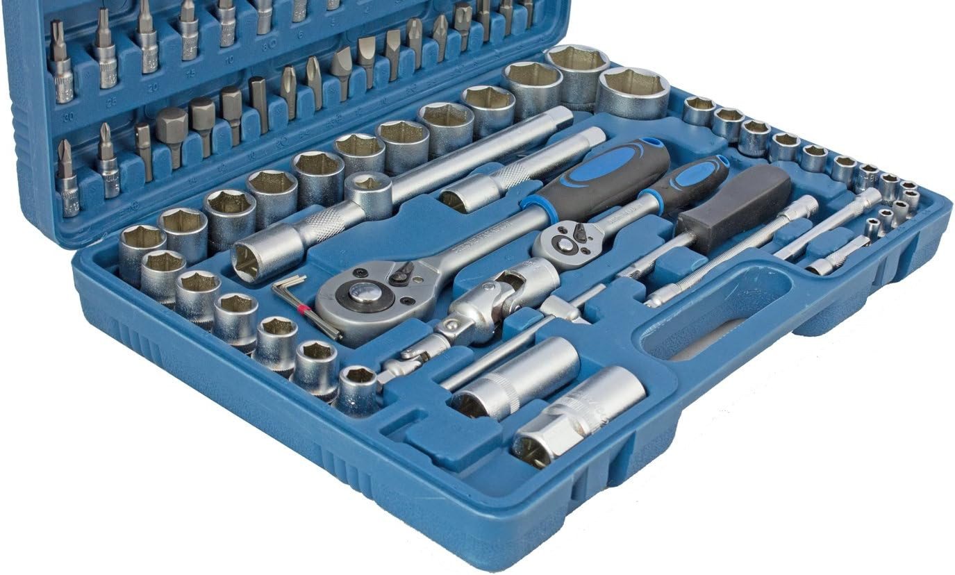 Falon-Tech Bit- und Steckschlüsselset Steckschlüssel Satz Ratschenkasten Nusskasten Werkzeug Koffer Set, 94-St. Bild 5