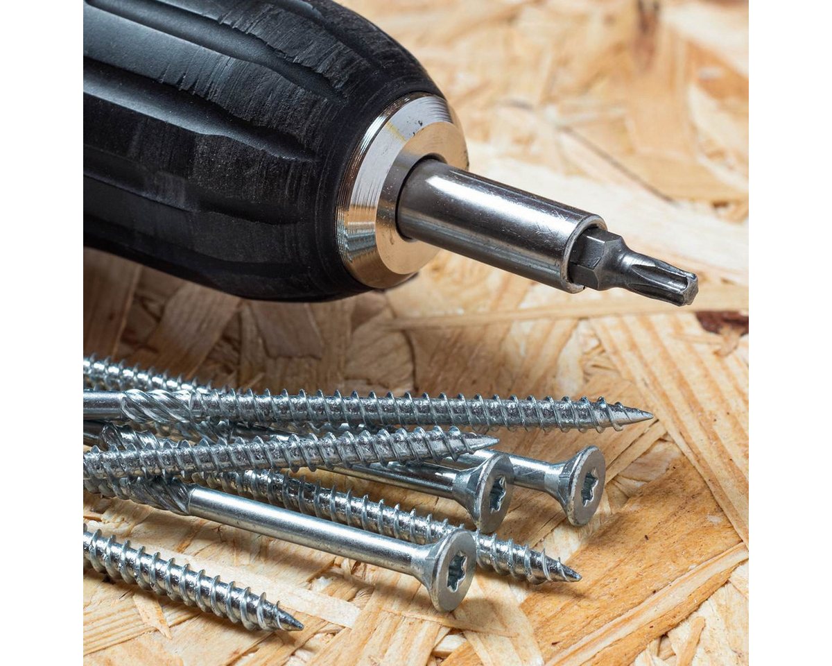 siwitec Schrauben-Set Schraubenbox 600-teilig Holzschrauben mit Senkkopf, Torx Bits Bild 4
