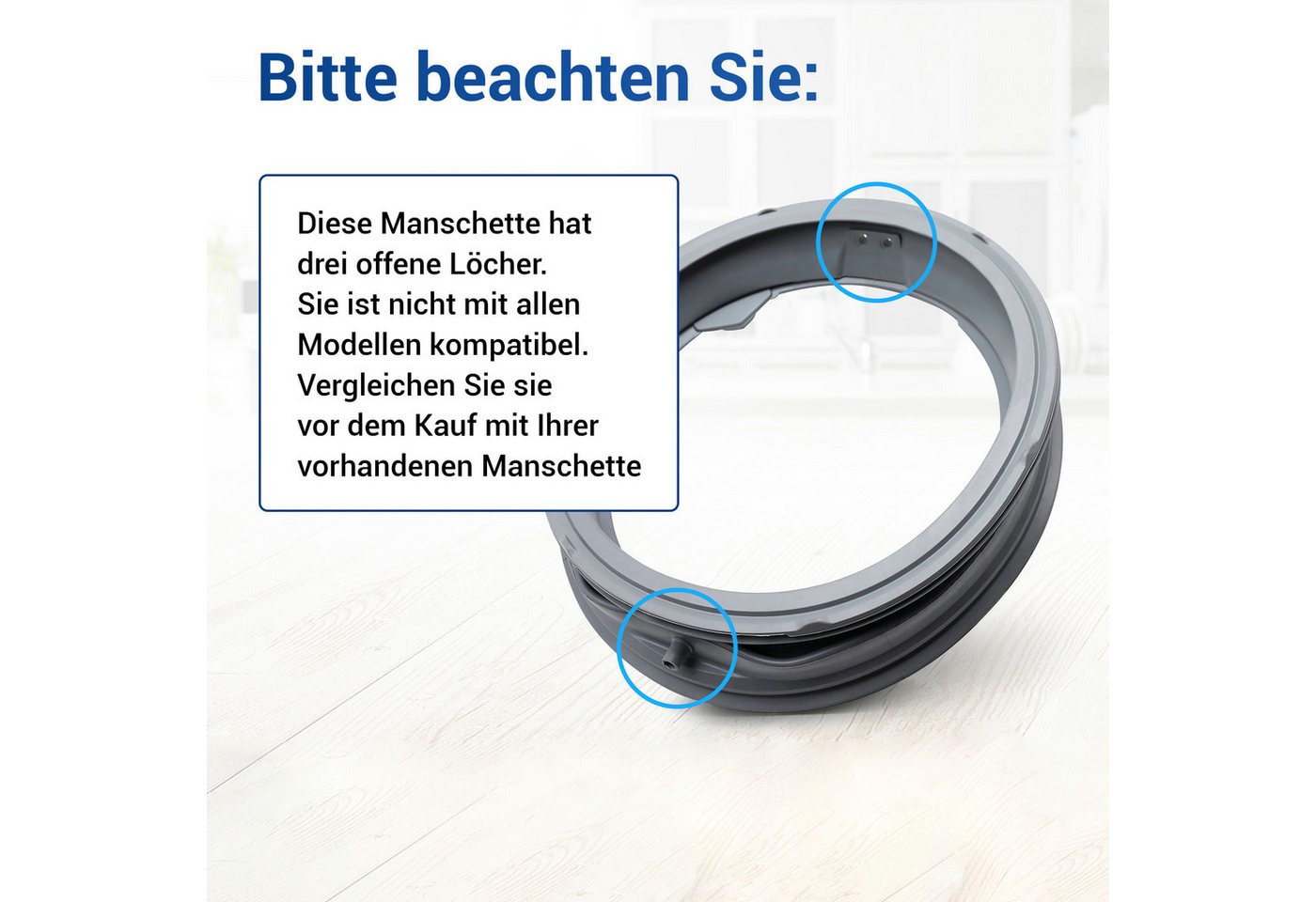 VIOKS Dichtungsring Türmanschette Ersatz für LG MDS41955002, für Waschmaschine