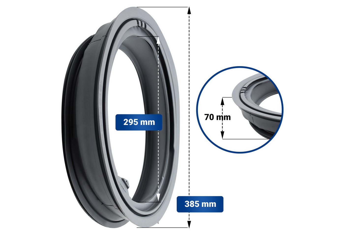 VIOKS Dichtungsring Türmanschette Ersatz für LG MDS41955002, für Waschmaschine Bild 2