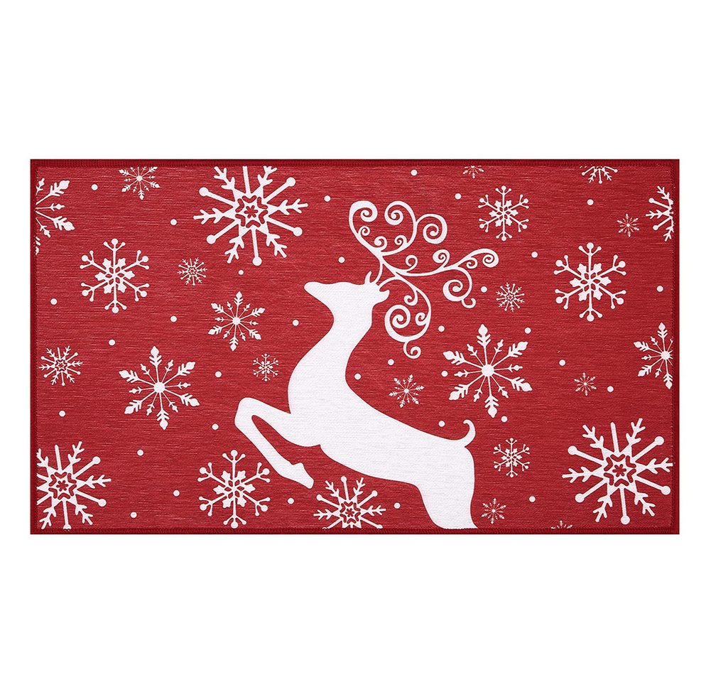 GarveeMore Fußmatte Weihnachts Fußmatte Haustürmatte,rutschfest Waschbar,Gummi Rückseite, für Schlafzimmer,Flur Wohnzimmer Boden,Küche Badezimmer,40x60cm50x80cm