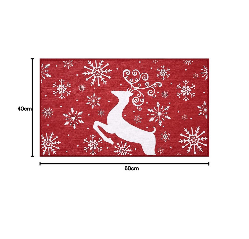 GarveeMore Fußmatte Weihnachts Fußmatte Haustürmatte,rutschfest Waschbar,Gummi Rückseite, für Schlafzimmer,Flur Wohnzimmer Boden,Küche Badezimmer,40x60cm50x80cm Bild 3