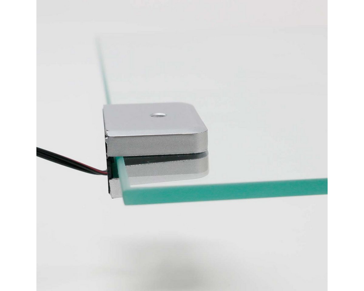 world-trading-net LED Glaskantenbeleuchtung Clip-3D silber Glasbodenbeleuchtung, warmweiß, 12V, warmweiß Bild 2