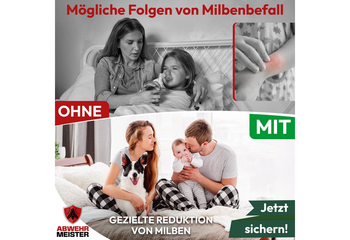 ABWEHR MEISTER Milbenspray Milbenspray für Matratzen & Polster [500 ml], 1-St. Bild 3