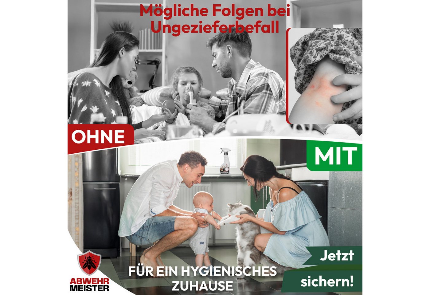ABWEHR MEISTER Insektenspray Orginal Repell Ungezieferspray [500 ml], 2-St. Bild 2