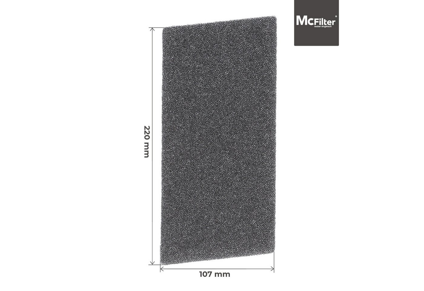 McFilter Ersatzfilter (5 Stück) Schwammfilter, Zubehör für Bauknecht Ignis HX 481010354757, passend für Whirlpool, Filtermatte, 225 x 107 x 8mm, Schaumstoff Bild 3