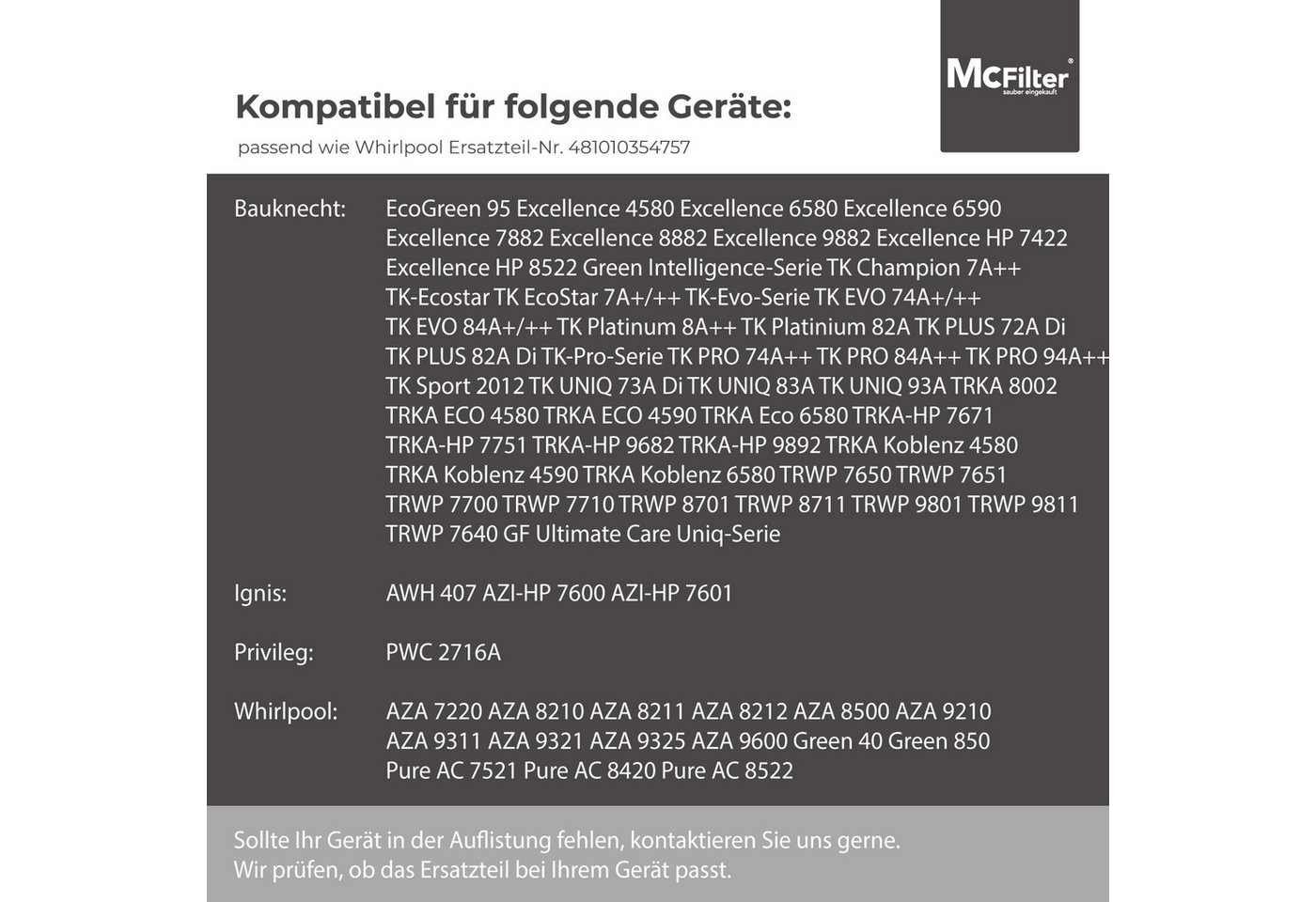 McFilter Ersatzfilter (5 Stück) Schwammfilter, Zubehör für Bauknecht Ignis HX 481010354757, passend für Whirlpool, Filtermatte, 225 x 107 x 8mm, Schaumstoff Bild 5