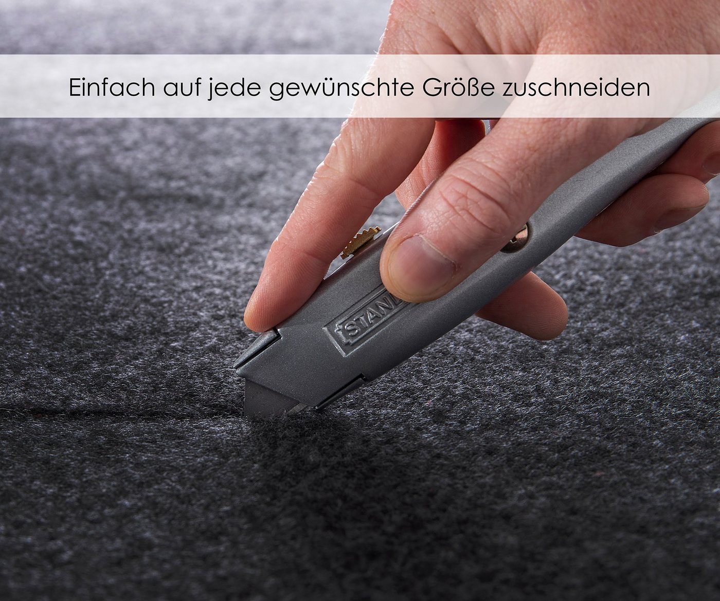 DomDeco Teppich Waschbarer Teppich FEEL Dunkelblau, 60 x 115 cm
