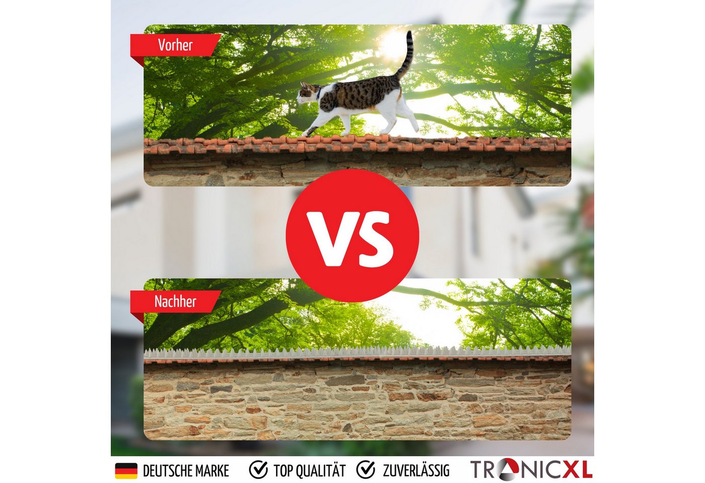 TronicXL Taubenspikes 10x weiss Taubenspike Vogelabwehr Vogelschreck für Balkon Garten Haus, 10-St.