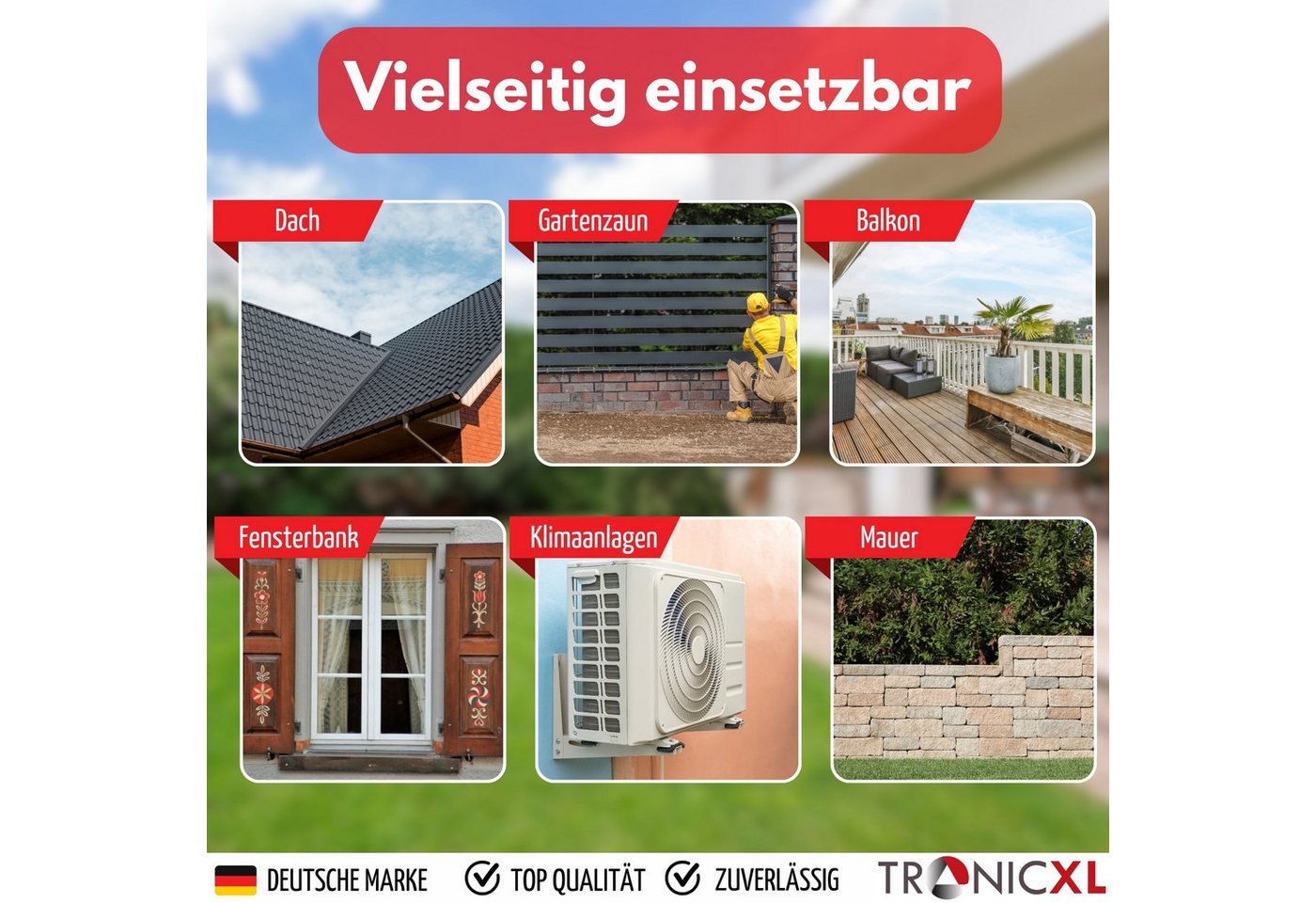 TronicXL Taubenspikes 10x weiss Taubenspike Vogelabwehr Vogelschreck für Balkon Garten Haus, 10-St. Bild 4