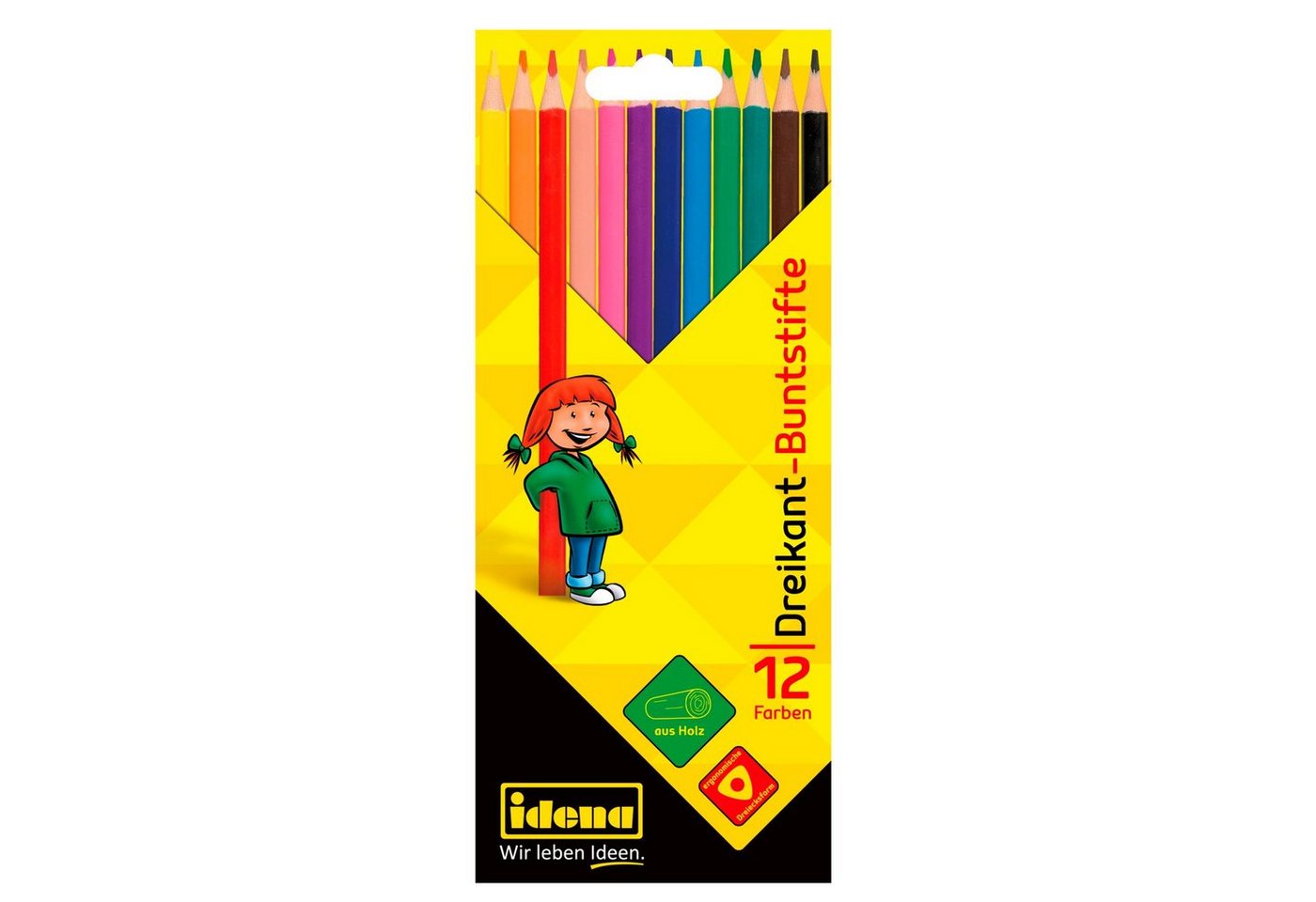 Idena Buntstift Idena 20134 - Buntstifte in 12 Farben, Farbstifte aus FSC Holz in Bild 3