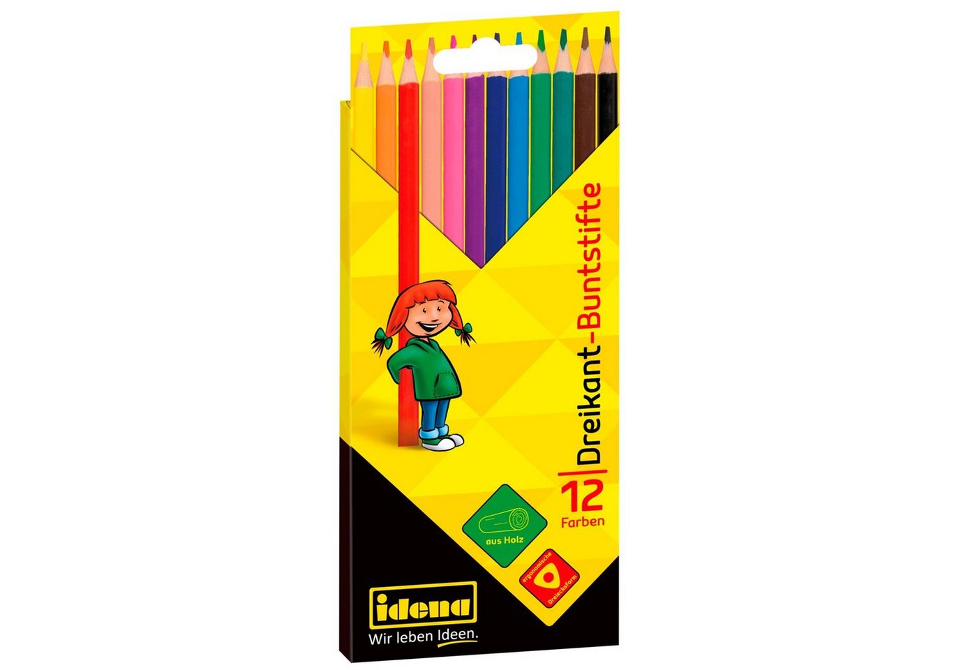 Idena Buntstift Idena 20134 - Buntstifte in 12 Farben, Farbstifte aus FSC Holz in Bild 5