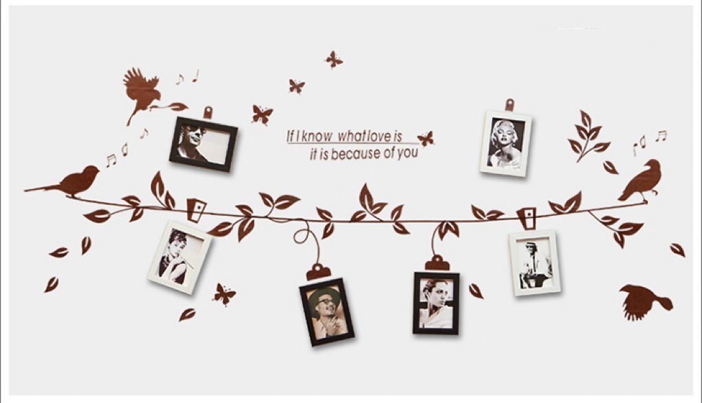 little dove Bilderrahmen-Set Bild mit Rahmen Kunststoff Bilderrahmen Rahmen Wandtattoo Wandsticker, (6 St) Bild 2