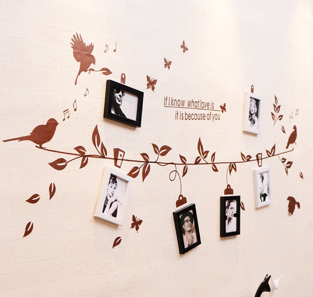little dove Bilderrahmen-Set Bild mit Rahmen Kunststoff Bilderrahmen Rahmen Wandtattoo Wandsticker, (6 St) Bild 3
