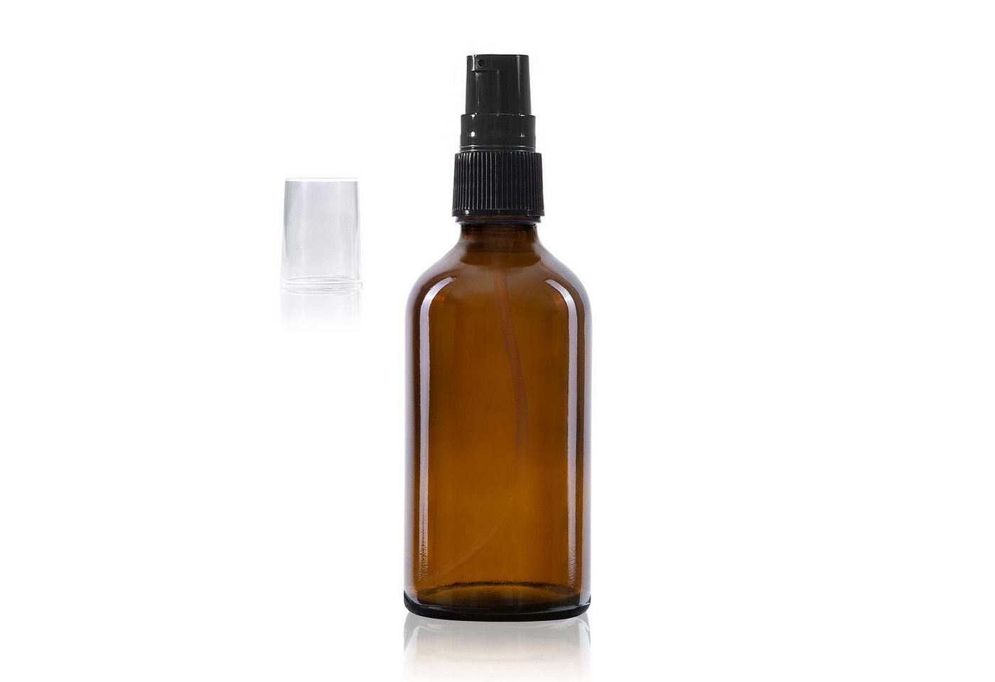 Oputec Seifenspender 5x 50ml Braunglas Pumpspender Cremespender Lotionsflasche + Etiketten, (Sparset, 5 x 50ml) Bild 3