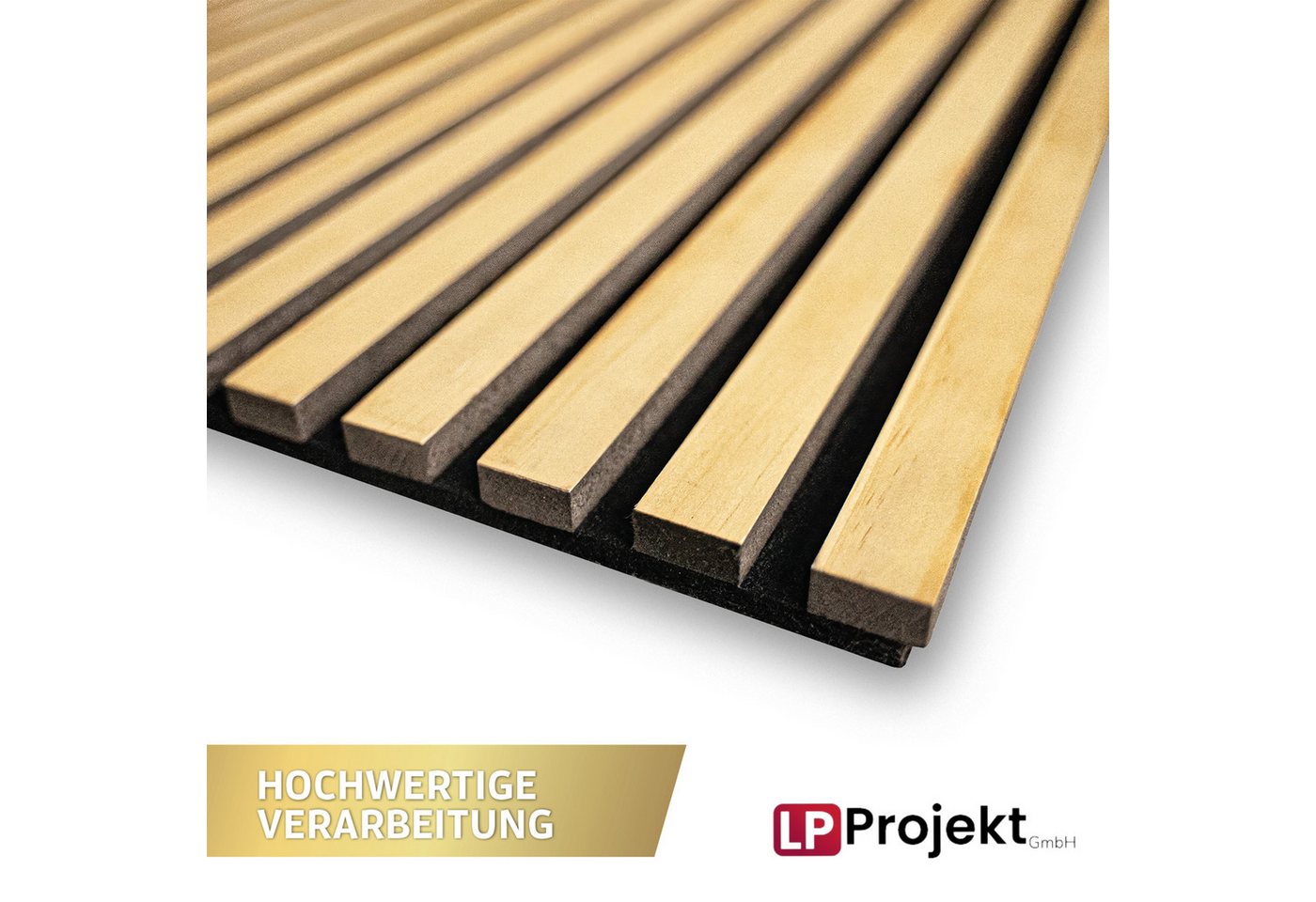 LP projekt Akustikplatte Effektive Wandpaneele für ruhige Räume & moderne Raumgestaltung, (2-St., Verfügbar in Breiten 120–300 cm und Längen 40/60 cm), Schallabsorbierende Wandverkleidung für Home Office & Wohnzimmer Bild 2