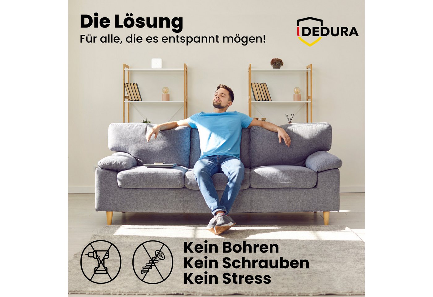 dedura Deckenhalter Rauchmelder Magnethalter 20er Set mit extra starken Klebepads, (20-St)